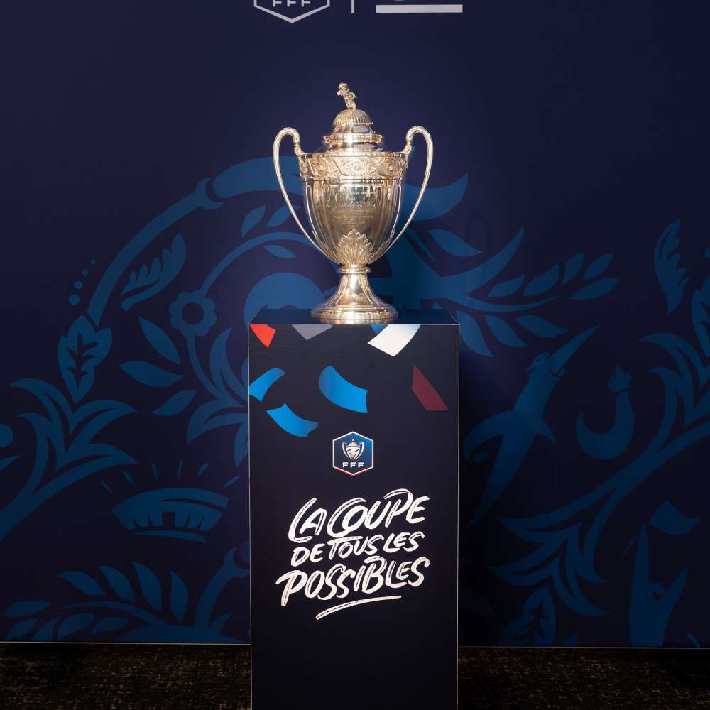Photo de la Coupe de France, prise dans un salon lors de la finale de la Coupe au Stade de France